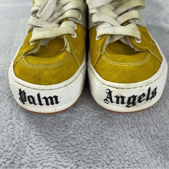 Palm Angels Snow Low Top Yellow Suede Chunky Sneakers Women's Sz 3 US/2 UK/36 EU - Picture 5 of 14